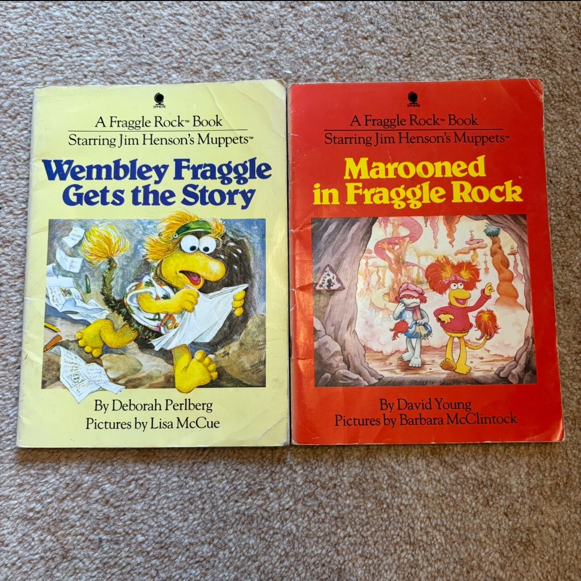 VTG 1984 Fraggle Rock HC Books First Ed Wembley Fraggle Marooned in Fraggle Rock