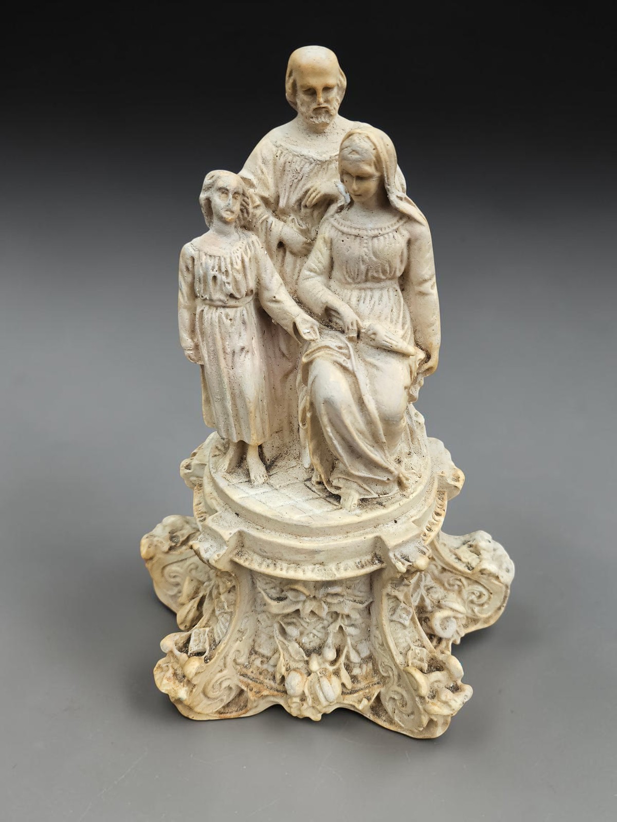 antique Meerschaum ecume mer 1850 Holy Family statue religious art antique Meerschaum ecume mer 1850 Holy Family statue religious art
