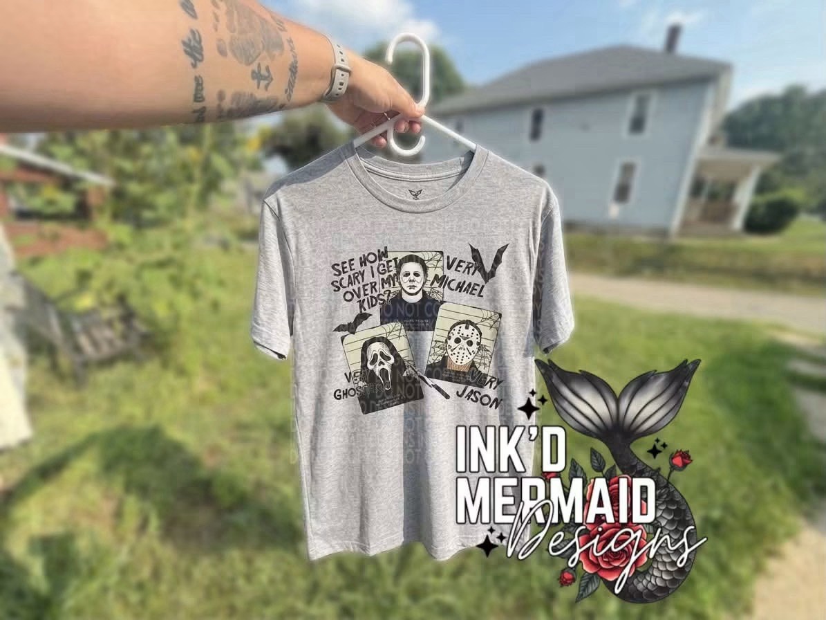 Adult Unisex Graphic Tee “See How Scary I Get Over My Kids” Adult Unisex Graphic Tee “See How Scary I Get Over My Kids”