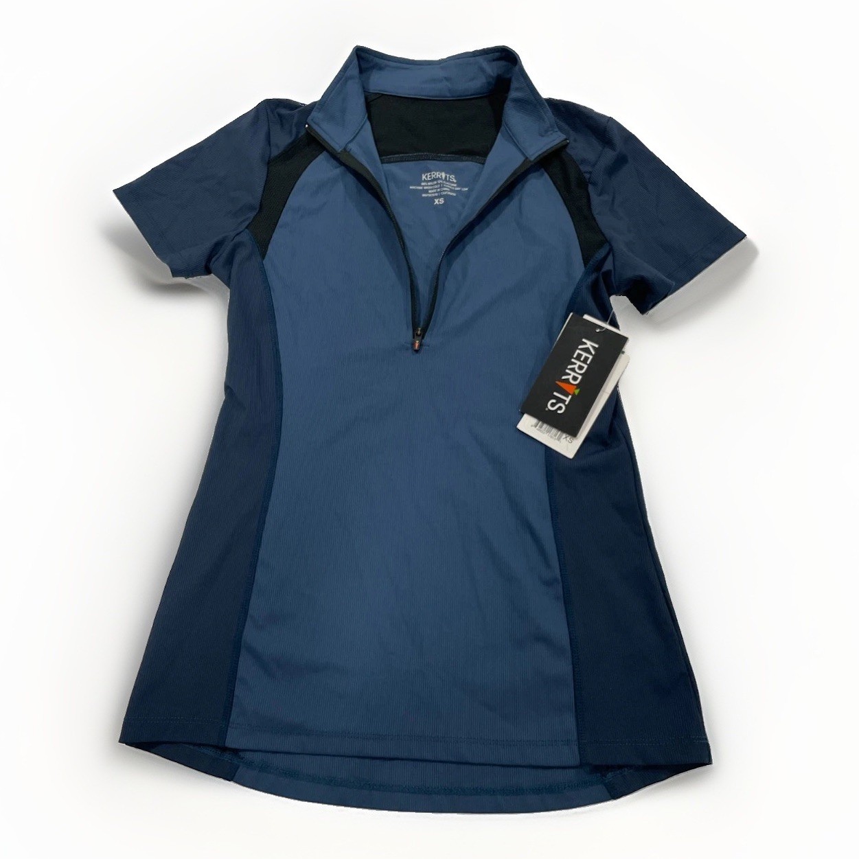 NEW Kerrits Straight Line Sport Top Equestrian Shirt Women\'s XS \'Waterloo Blue\' NEW Kerrits Straight Line Sport Top Equestrian Shirt Women\'s XS \'Waterloo Blue\'