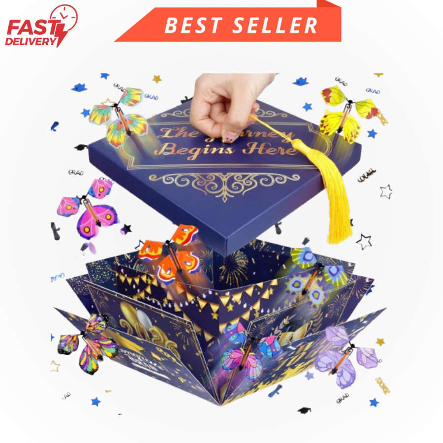 2026 Flying Butterfly Surprise Box, Graduation Gift Boxes with 8 Pcs Flying Butt
