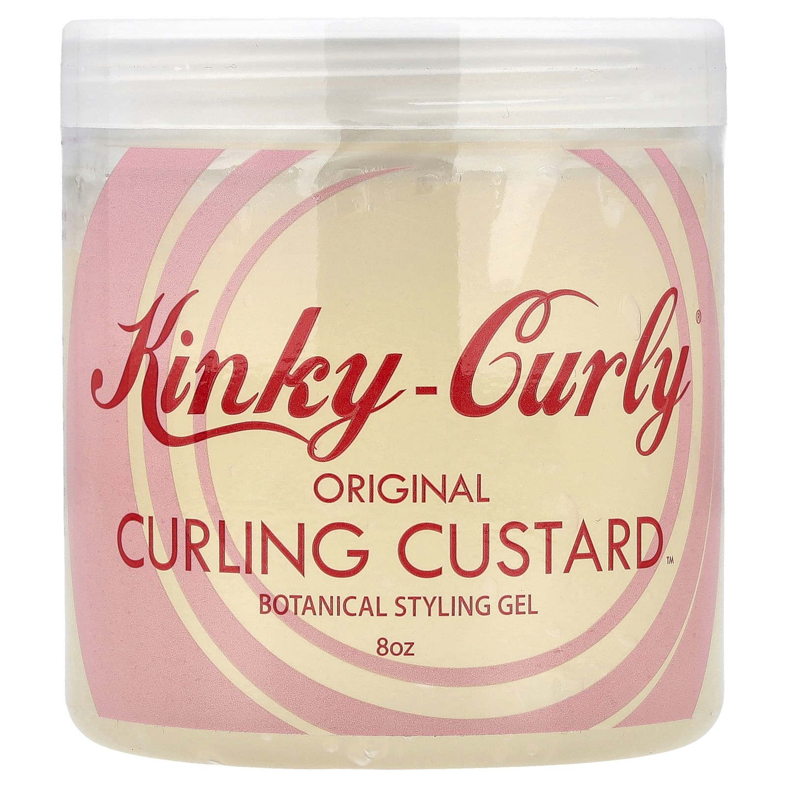 Kinky-Curly Original Curling Custard Natural Styling Gel 8 oz All-Natural,