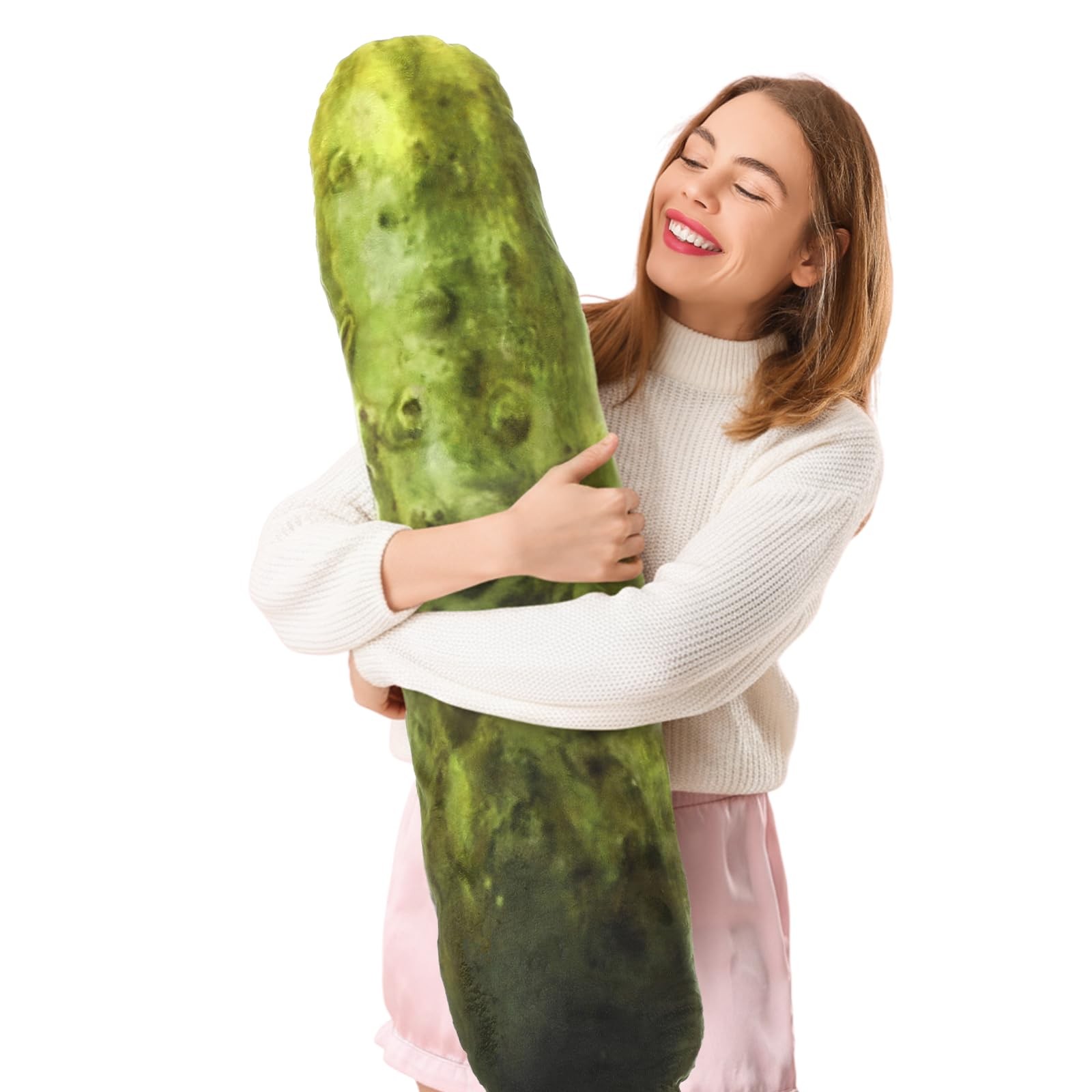 Yousoontic 1 Pcs 38.5 Inch 3D Pickle Throw Pillow Large Cute Pickle Cucumber Yousoontic 1 Pcs 38.5 Inch 3D Pickle Throw Pillow Large Cute Pickle Cucumber