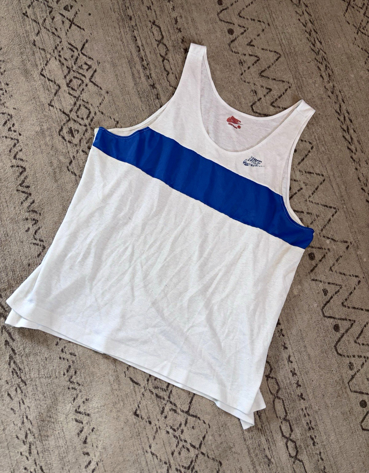 True Vintage 70s 80s Nike Orange Tag Running Singlet Mesh Tank Top (Made in USA) True Vintage 70s 80s Nike Orange Tag Running Singlet Mesh Tank Top (Made in USA)