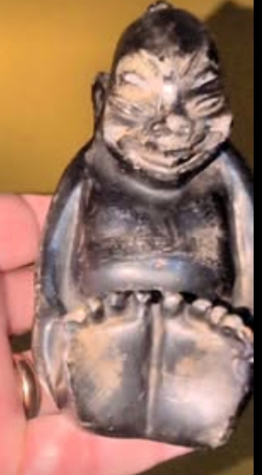 Rare Antique Alaskan Hand-Carved Billiken Statue | C/ 1919 Soapstone Figurine 5\