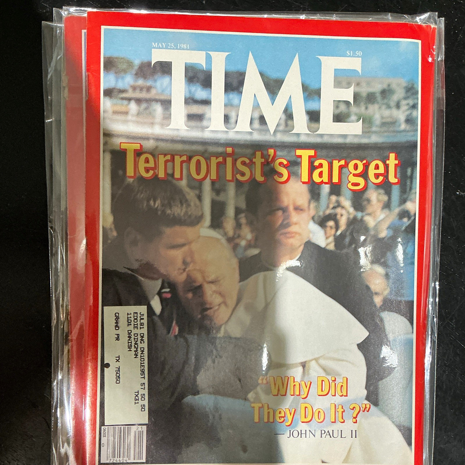 Vintage TIME Magazine May 25, 1981 - Terrorist’s Target Cover Story Vintage TIME Magazine May 25, 1981 - Terrorist’s Target Cover Story