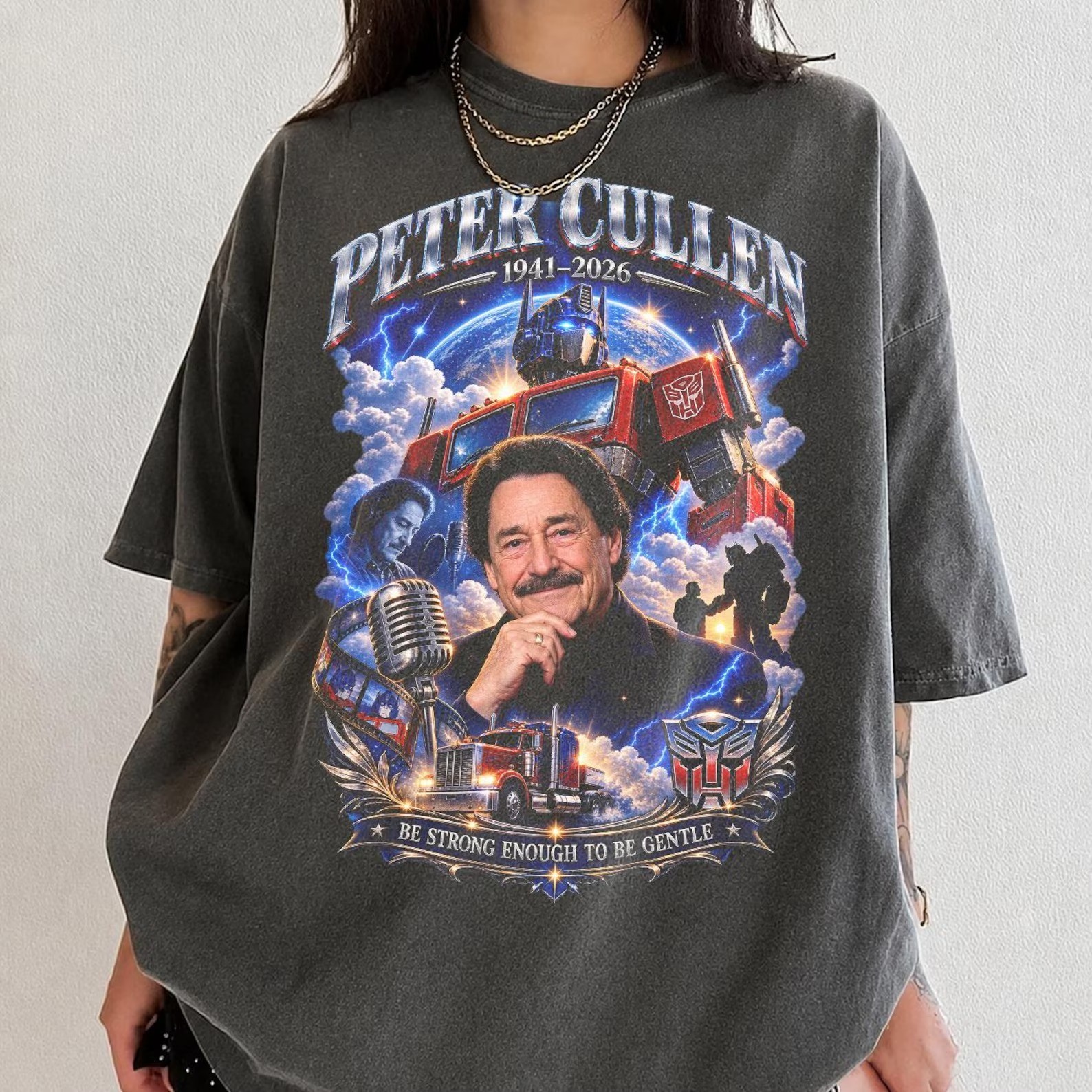 Peter Cullen Memorial Shirt Tribute Graphic Tee Vintage Voice Actor Fan Tee