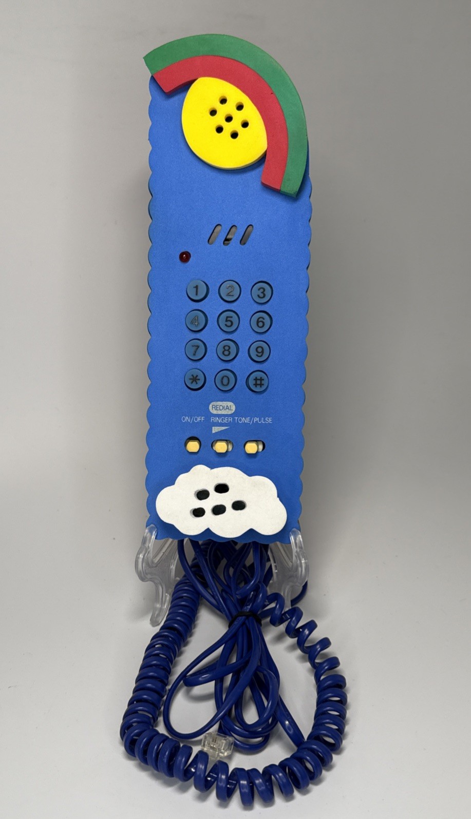 Phone RECYCO Rainbow Cloud SoftPHONE 1992 Foam OEM Blue Cord TESTED ALL WORKS Phone RECYCO Rainbow Cloud SoftPHONE 1992 Foam OEM Blue Cord TESTED ALL WORKS