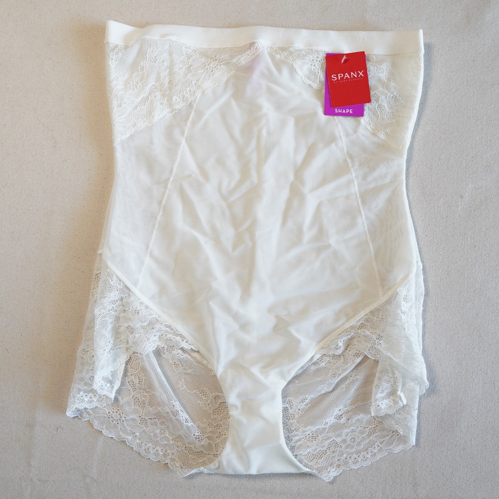 SPANX Spotlight On Lace High Waist Shapewear Mesh Control White 1XL NWT