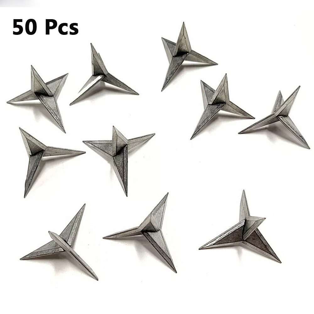 400Pcs Tire Puncture Spikes Heavy Portable Duty Carbon Steel Triangle Road Spike