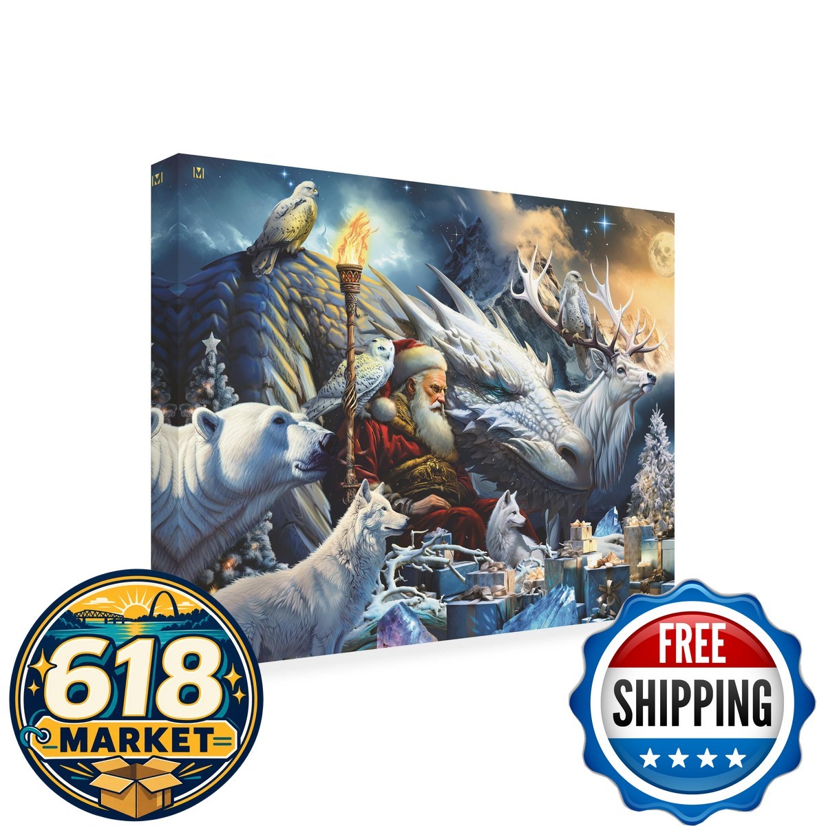 Trademark Fine Art GRL01091-OC1824WR Guardians of Christmas Outdoor Canvas Art Trademark Fine Art GRL01091-OC1824WR Guardians of Christmas Outdoor Canvas Art