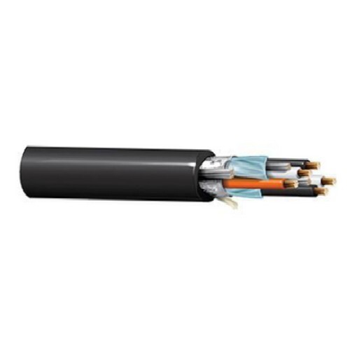 50' Belden 1075A 20 AWG 2 Pair Power Limited Tray Cable Black PVC Jacket 300V