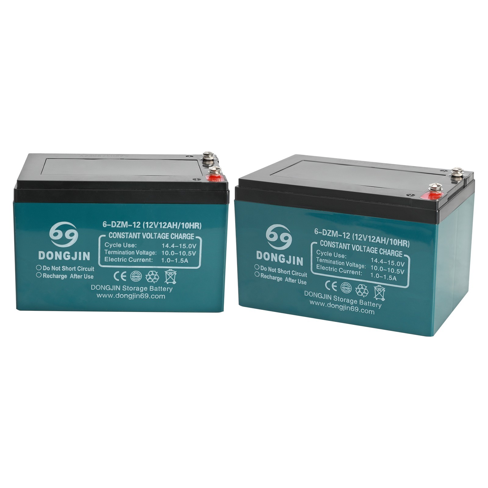 2PC 12V 12Ah 6-DZM-12 6-DZF-12 6-DMF-12 Battery For Scooter Quad E bike Buggy