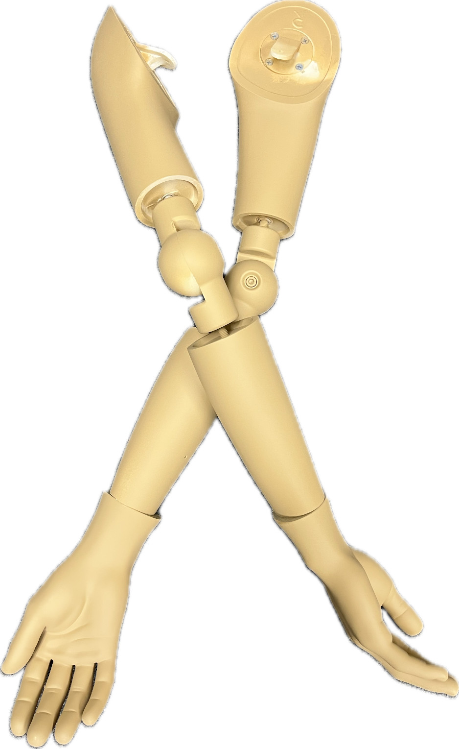 1 Pair of flexable poseable bendable female skintone arms +male removable hands