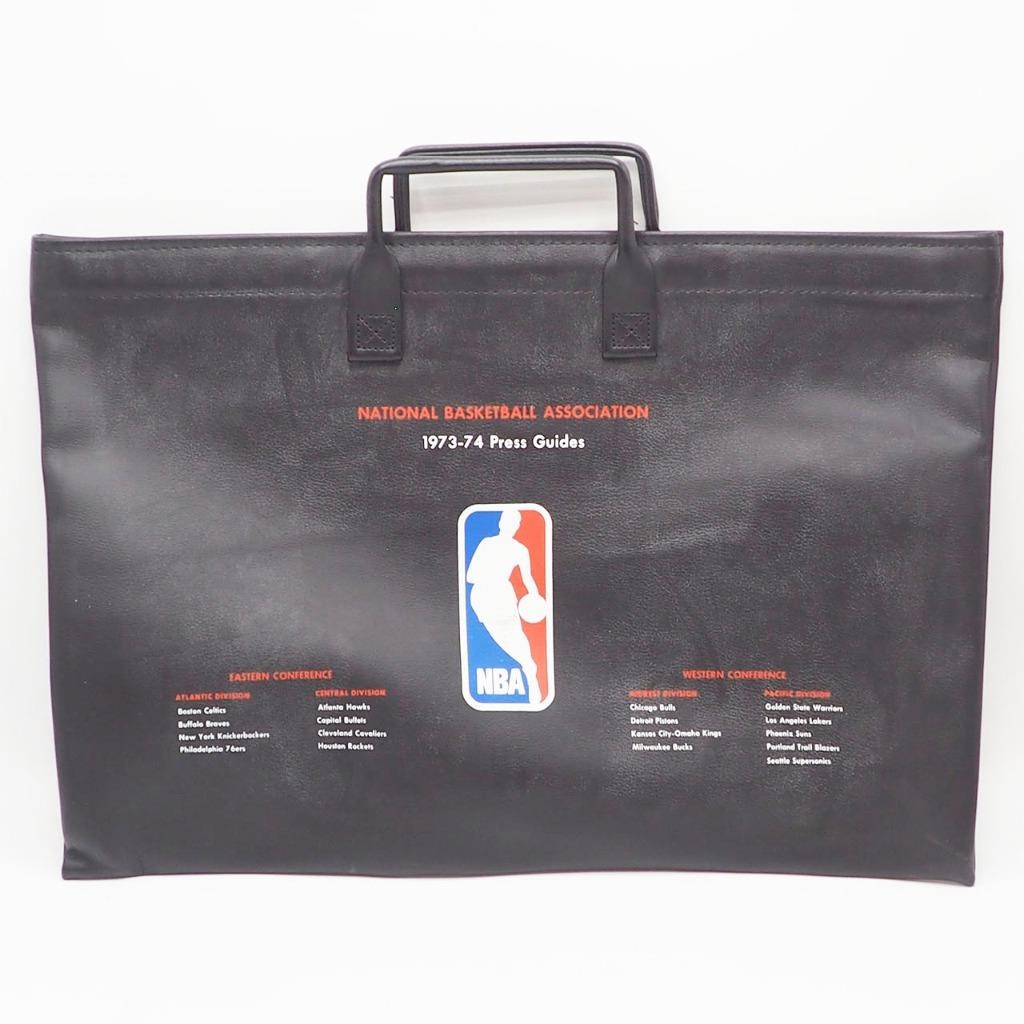 NBA Briefcase Attache Laptop Bag 1973-1974 Press Guides Faux Leather Black NBA Briefcase Attache Laptop Bag 1973-1974 Press Guides Faux Leather Black