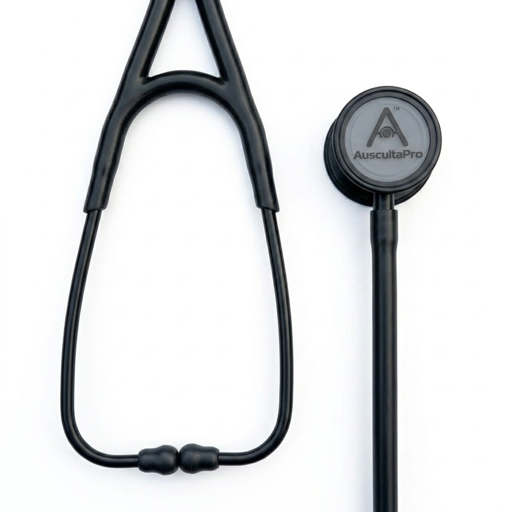 AuscultaPro Black Dual-Head Cardiology Monitoring Stethoscope Medical Grade 27 AuscultaPro Black Dual-Head Cardiology Monitoring Stethoscope Medical Grade 27