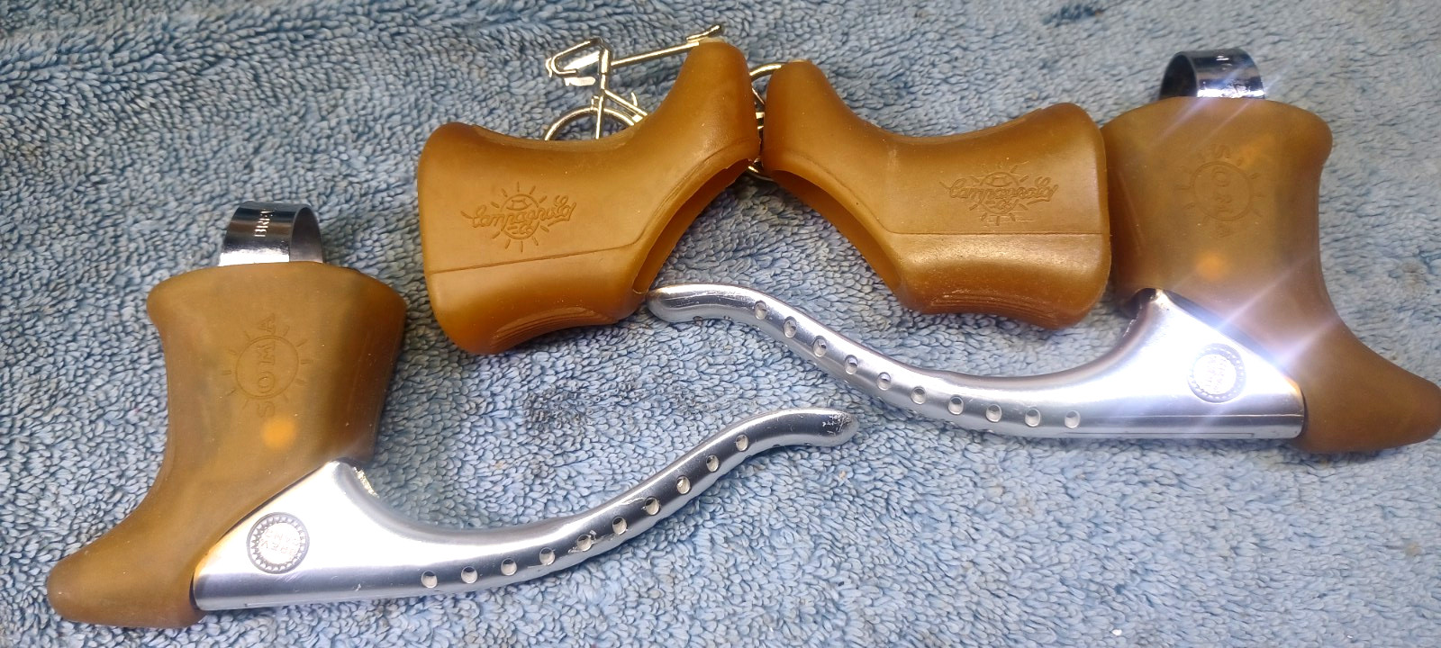GC, Campagnolo Super Record Long Reach Brake Levers, & 2 sets of Hoods, L\'Eroica
