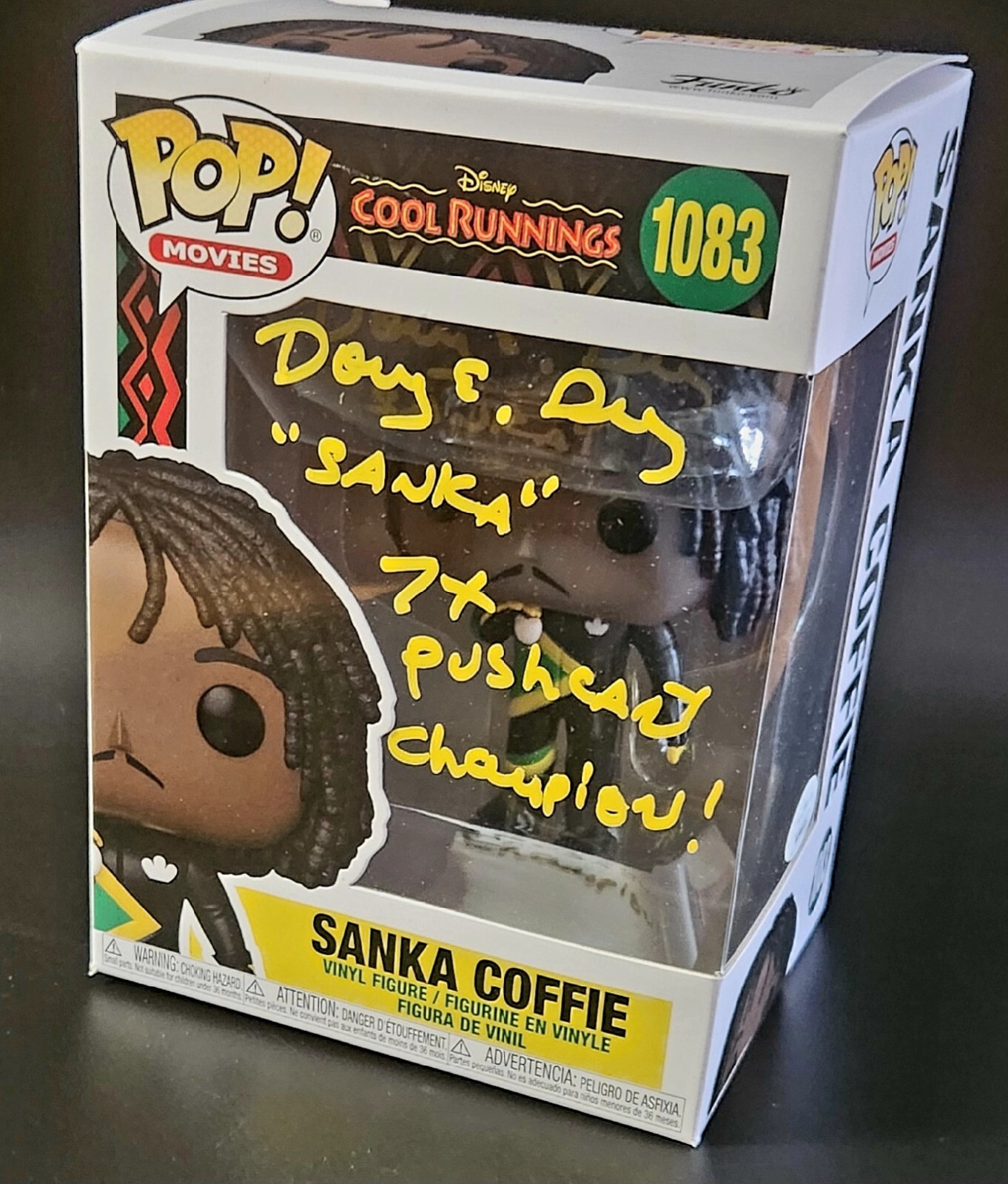 DOUG E DOUG SIGNED COOL RUNNINGS POP FUNKO FIGURE SANKA AUTOGRAPH JSA WITNESS 