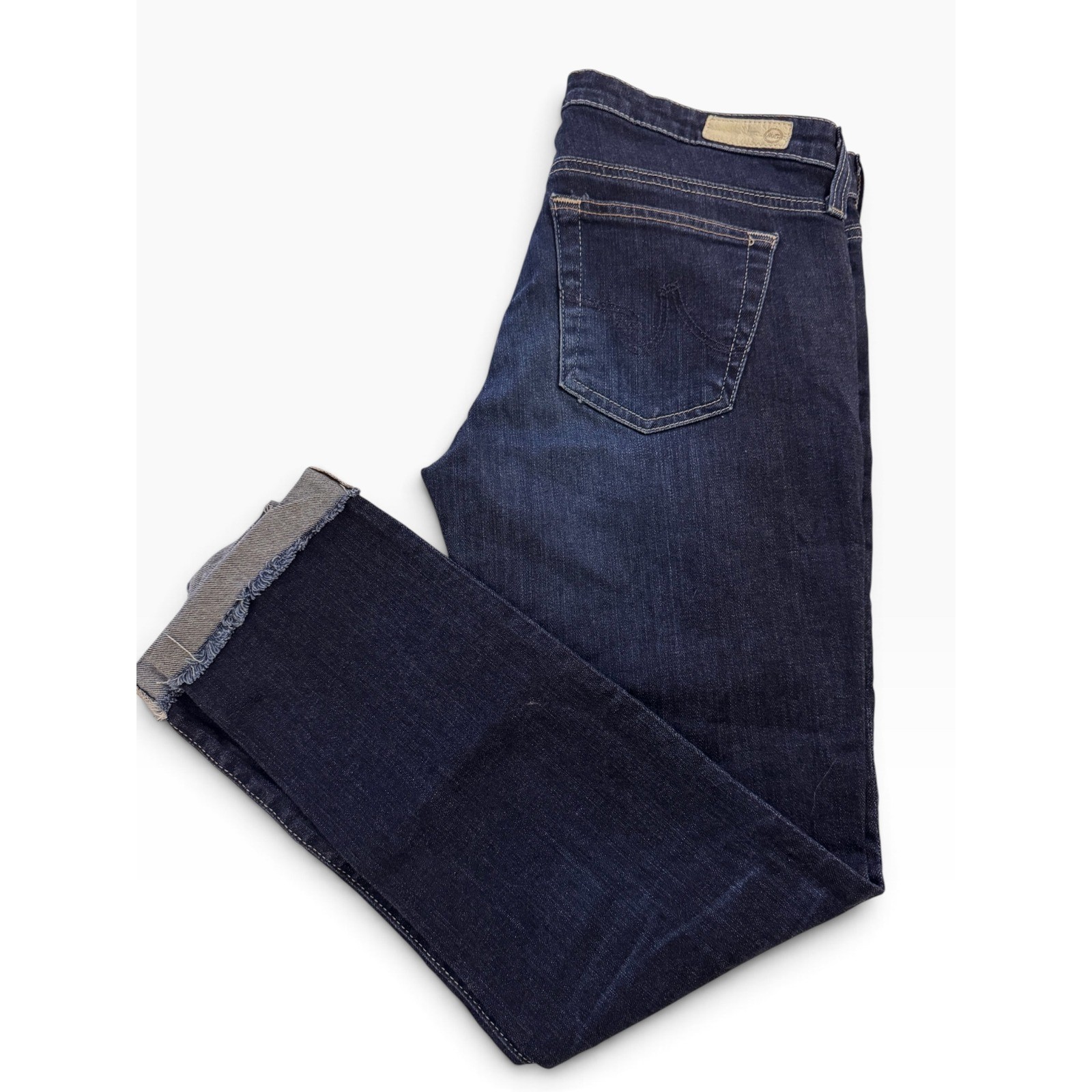 AG Adriano Goldschmied The Stilt Roll-Up Cigarette Jeans Dark Wash 29R