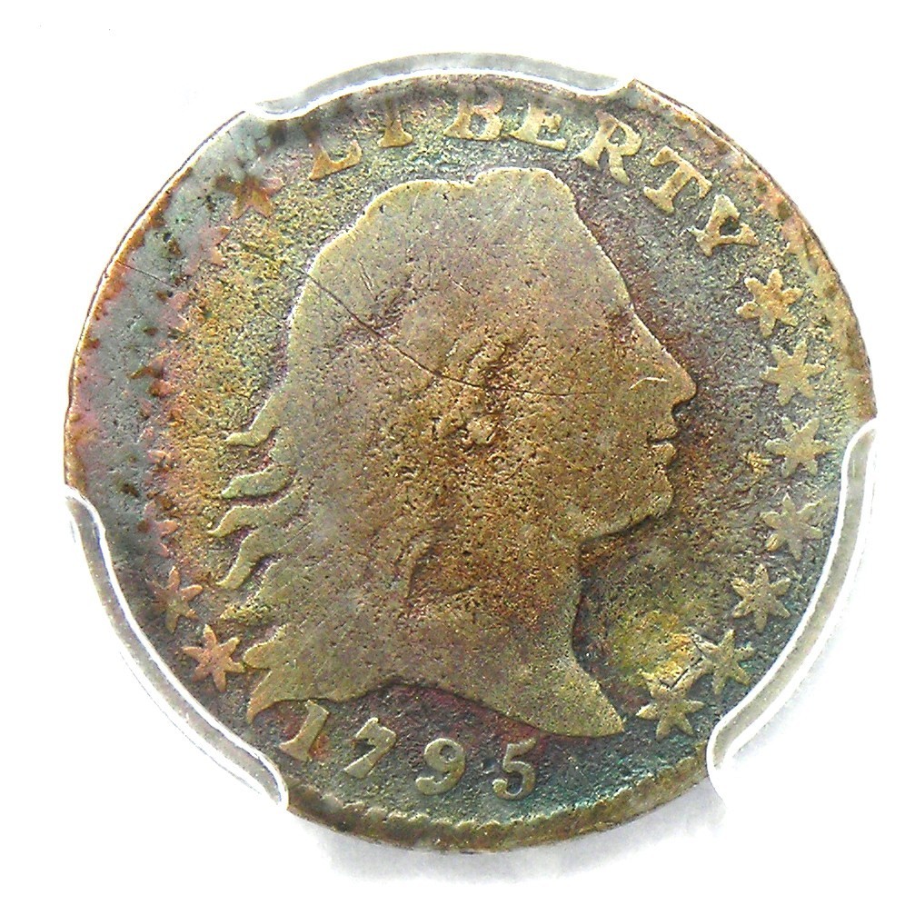 1795 Flowing Hair Half Dime H10C - Certified PCGS Good Details - Rare Date Coin