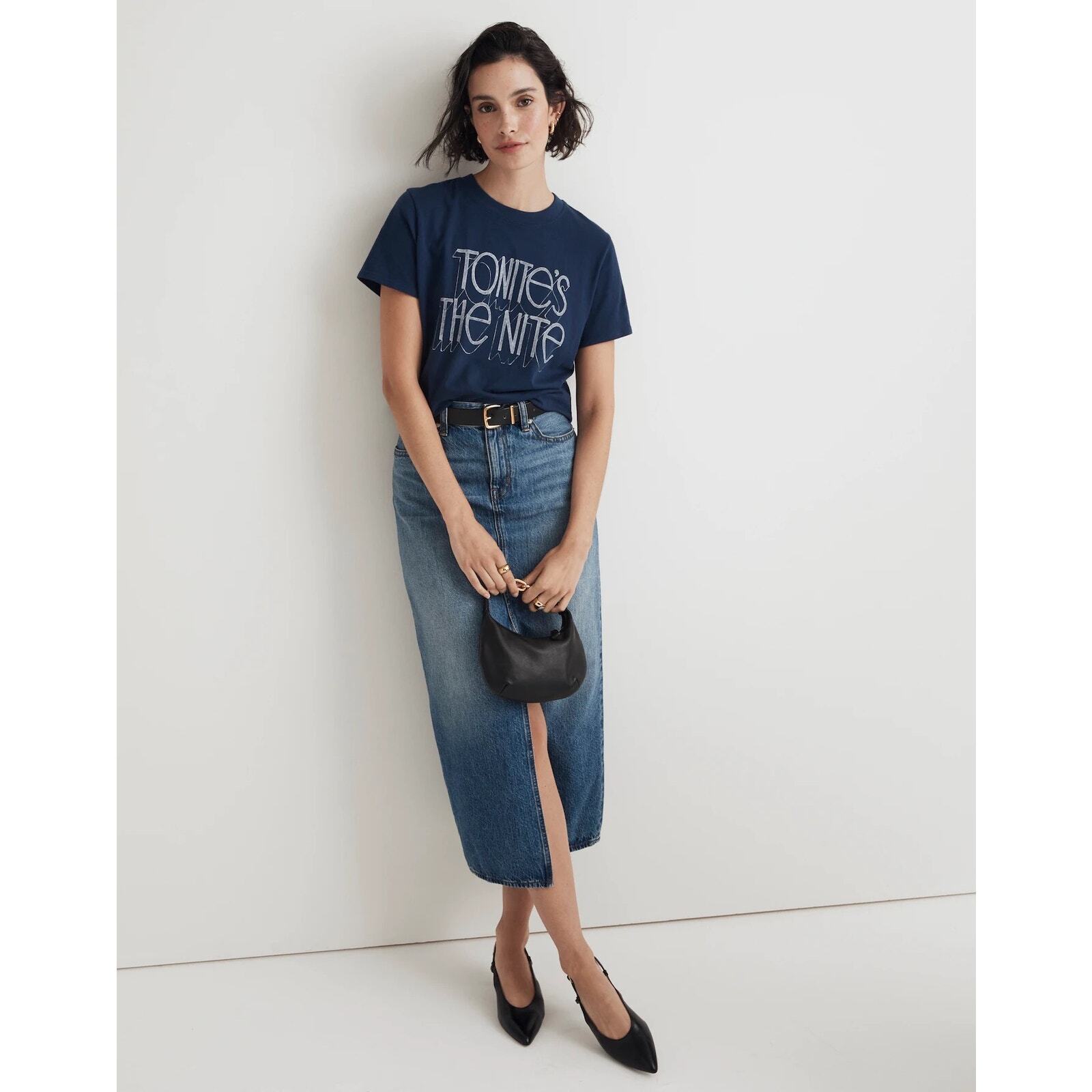 MADEWELL Tonite\'s The Nite Graphic Softfade Cotton Crewneck Relaxed Tee Small MADEWELL Tonite\'s The Nite Graphic Softfade Cotton Crewneck Relaxed Tee Small