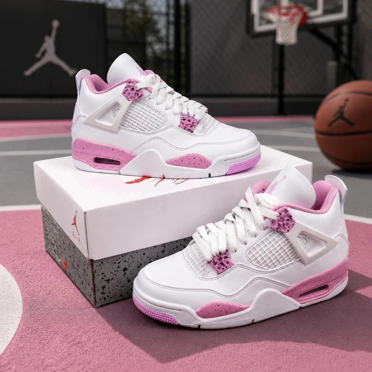 WOMEN\'S Jordan 4 Retro White Pink Oreo Size US (5.5-11)