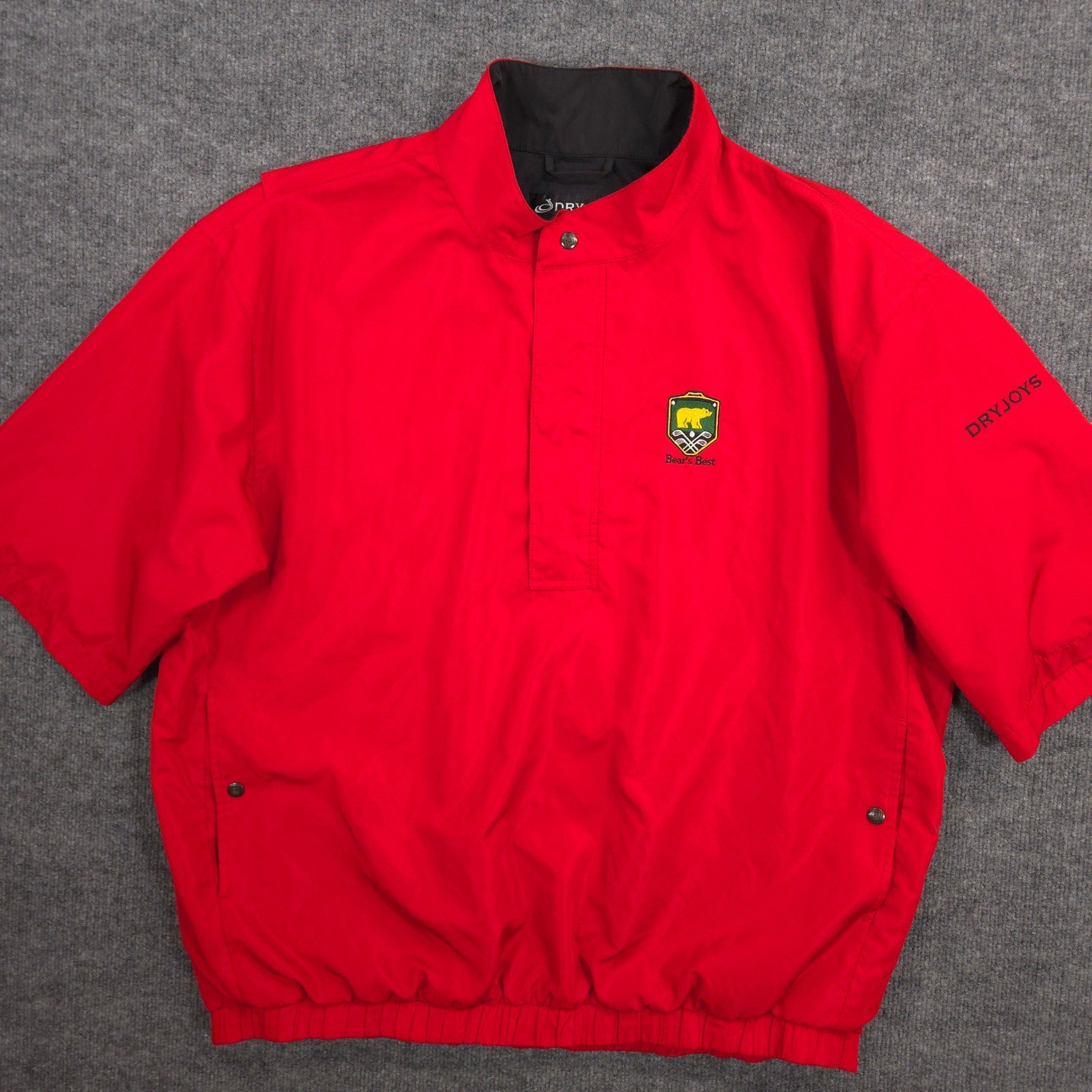 FootJoy DryJoys Windshirt Mens XL Red Bear\'s Best Atlanta Golf Course Pullover