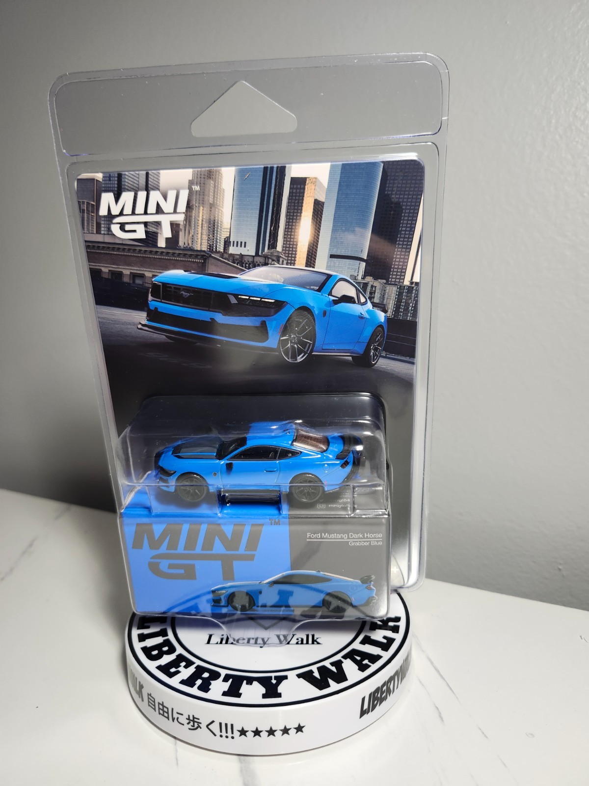 Mini GT #1141 Ford Mustang Dark Horse Grabber Blue Mini GT #1141 Ford Mustang Dark Horse Grabber Blue