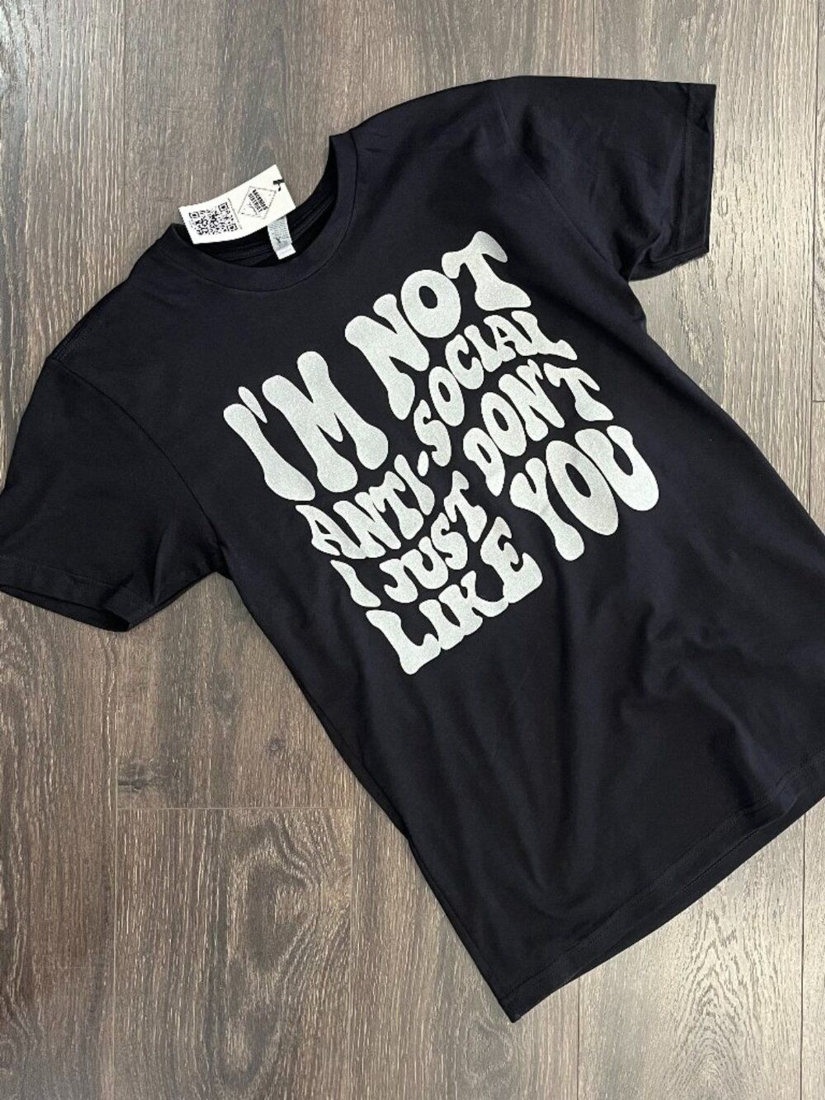 NWT Bella Canvas Anti-Social Unisex Graphic Tee Black Size Small NWT Bella Canvas Anti-Social Unisex Graphic Tee Black Size Small