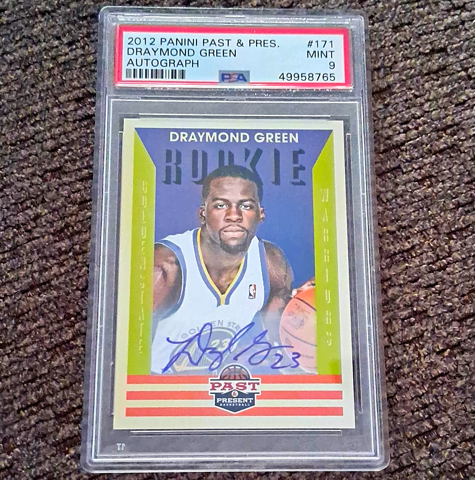 Panini 2012-13 Past & Present Draymond Green RC Auto Signatures #171 PSA 9