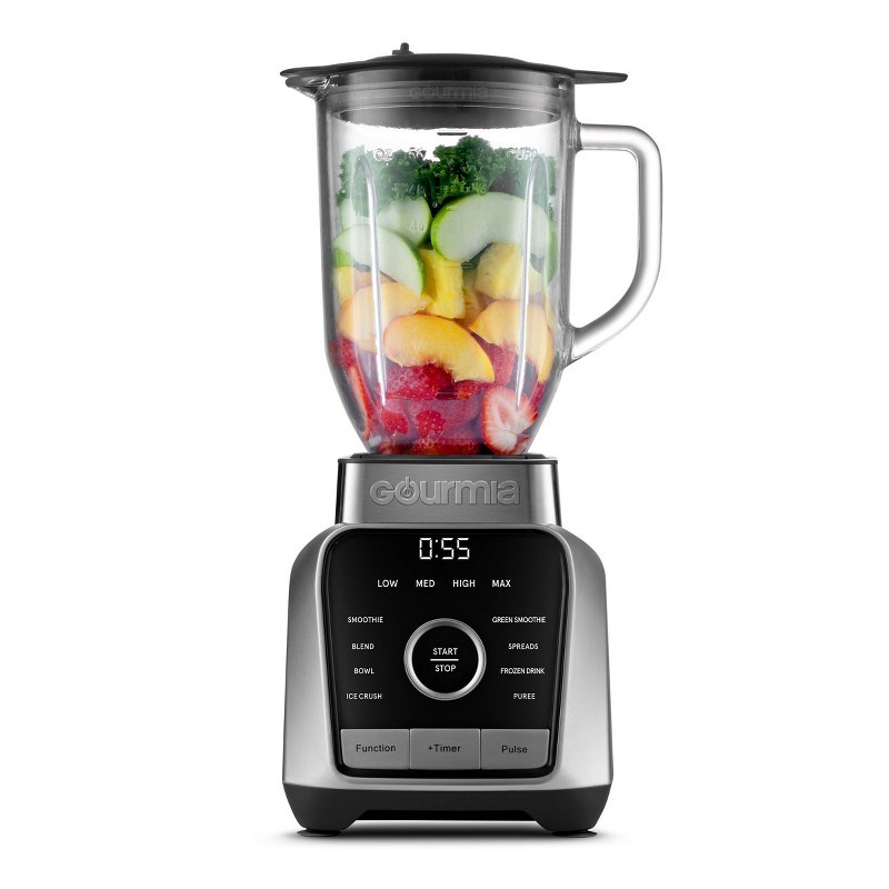 Gourmia Digital Blender 1250W, 8 Programs, 4 Speeds, Crushes Ice, Smoothie Gourmia Digital Blender 1250W, 8 Programs, 4 Speeds, Crushes Ice, Smoothie