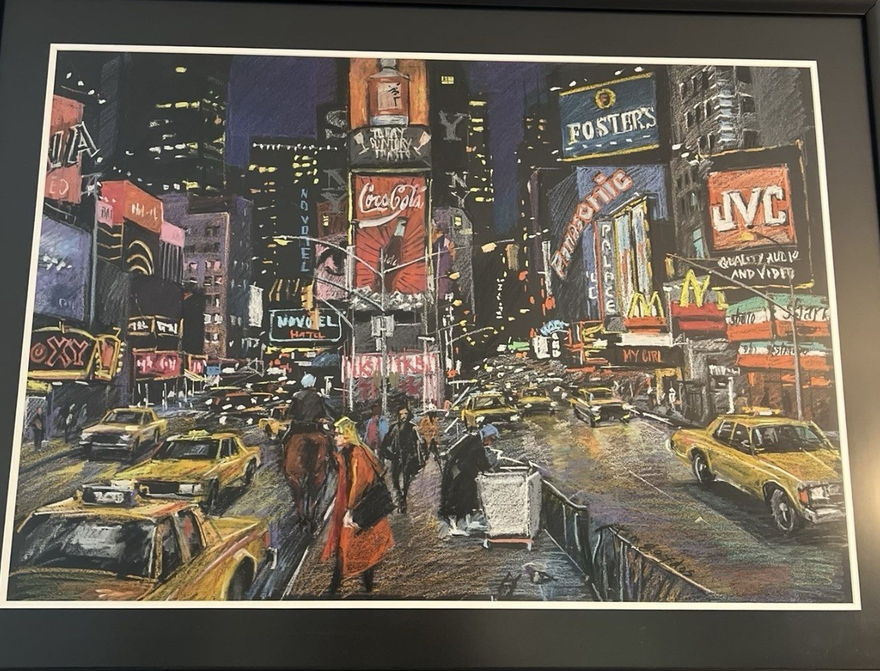 Magnificent Original Painting of New York City’s Time Square by Tim Gaydos Magnificent Original Painting of New York City’s Time Square by Tim Gaydos