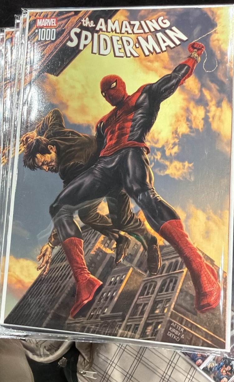 Marvel The Amazing Spider-Man #1000 Lee Bermejo AF15 Homage Trade Dress NYCC Marvel The Amazing Spider-Man #1000 Lee Bermejo AF15 Homage Trade Dress NYCC