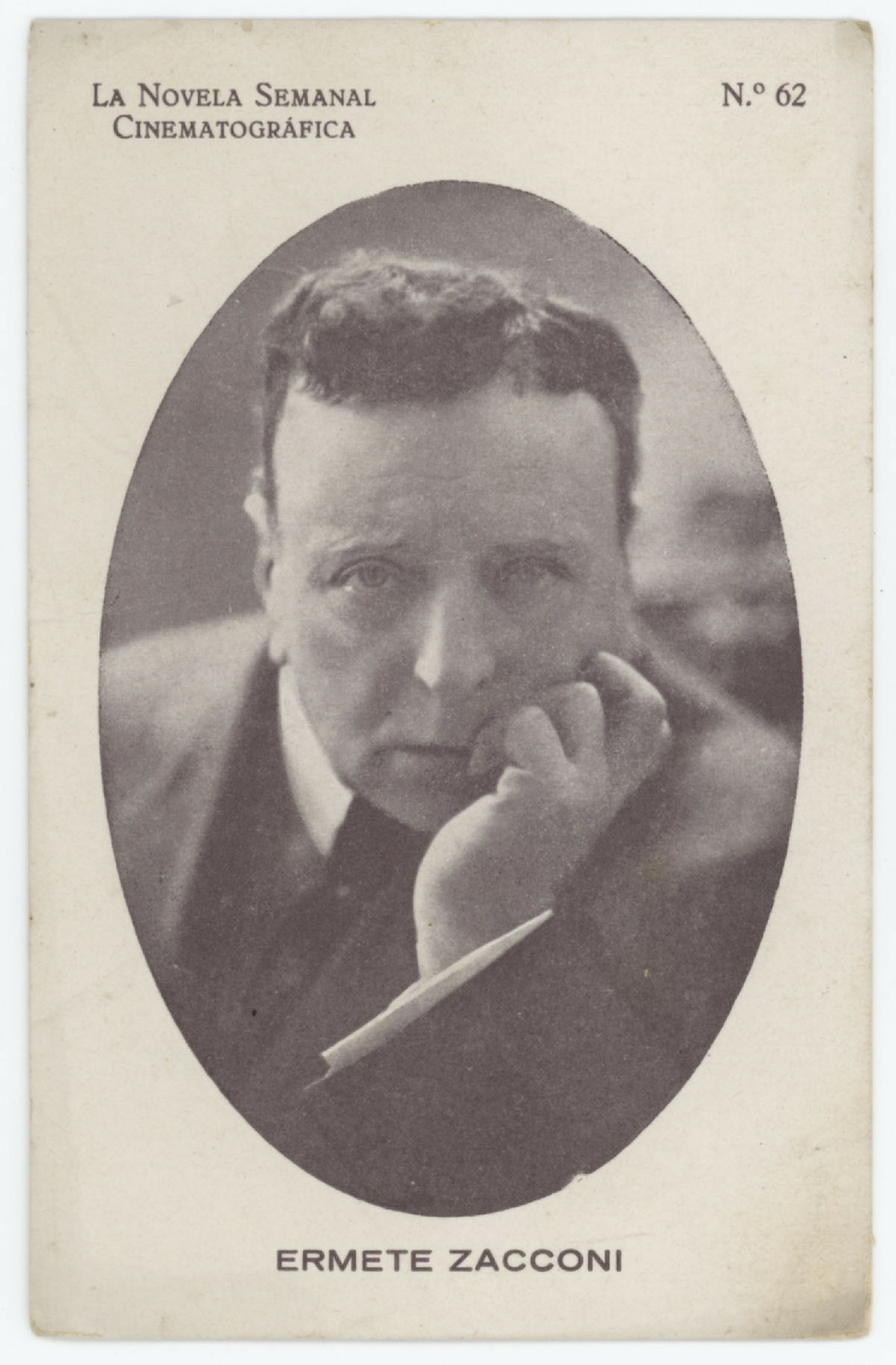 Silent Movie Actor Ermete Zacconi Spanish Cinematographic Weekly Photo Card