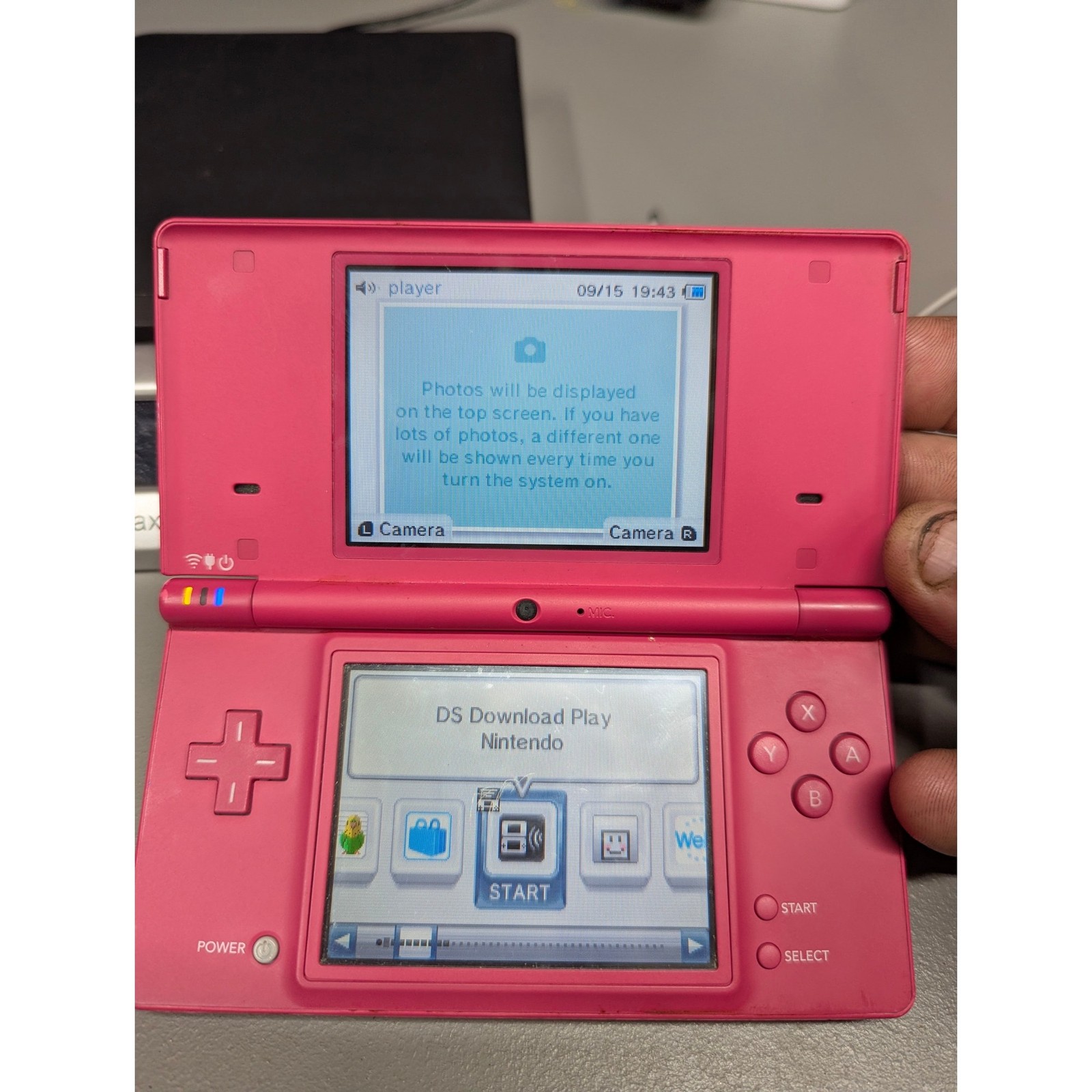 Nintendo DSi Pink Handheld Console TWL-001 Tested Working System Only
