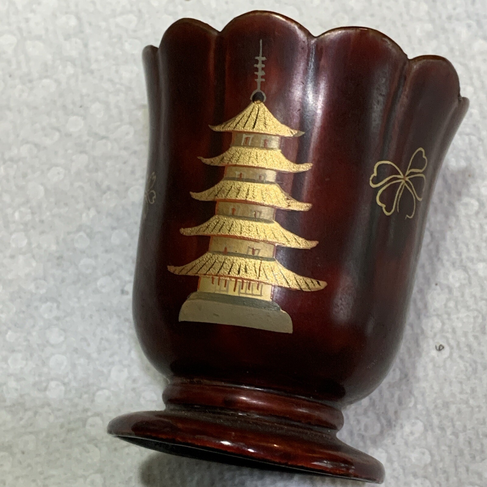 MCM Maruni Lacquerware Sake Cup Hand Made Occupied Japan MCM Maruni Lacquerware Sake Cup Hand Made Occupied Japan
