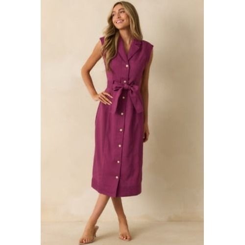 NWT Prosperina Jacqueline Plum Wine Midi Dress / Sold Out @ Saks /Sophistication