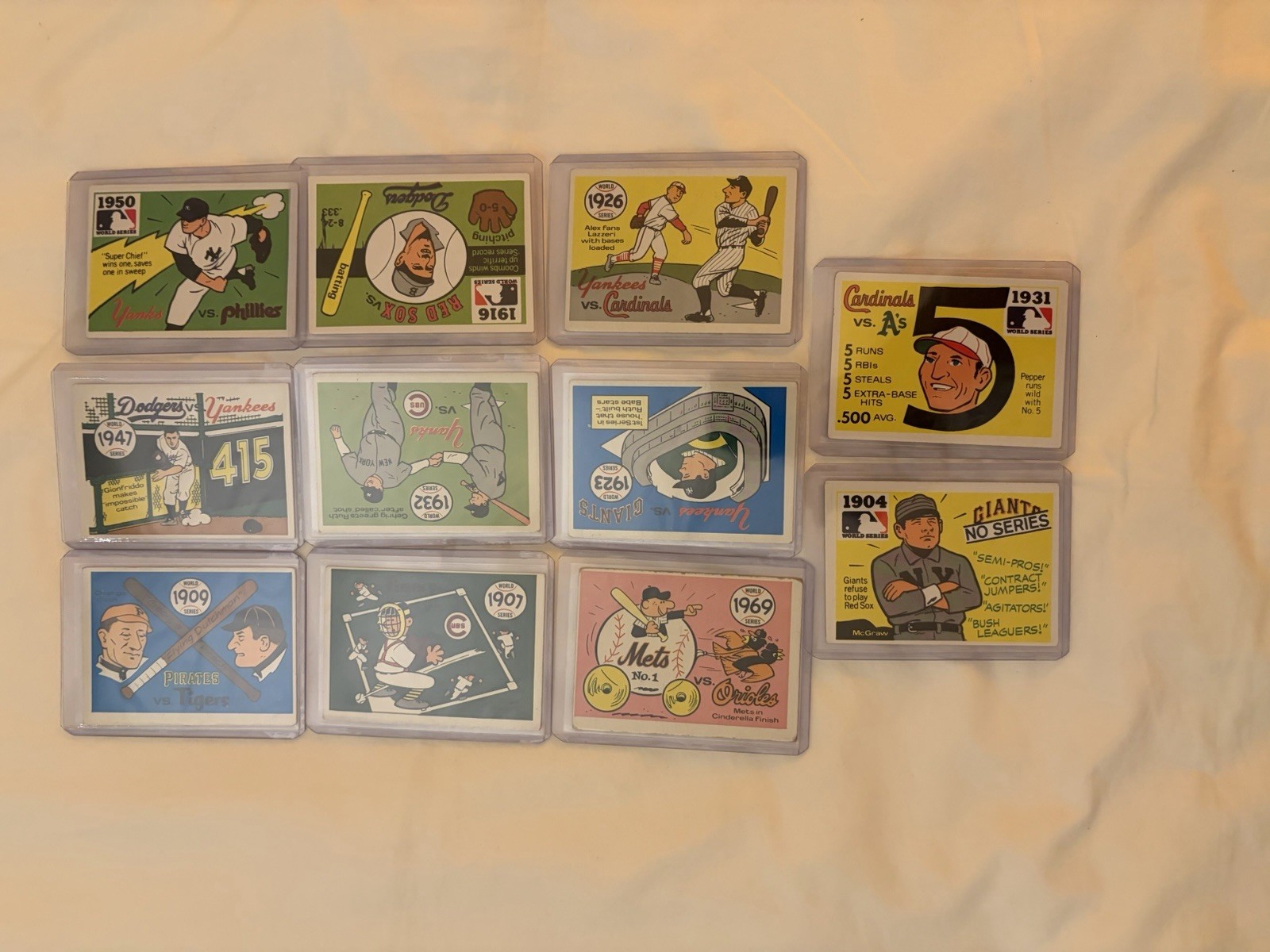 1971 Fleer Laughlin World Series Baseball (Vintage) Lot of 11 Cards - Excellent 1971 Fleer Laughlin World Series Baseball (Vintage) Lot of 11 Cards - Excellent