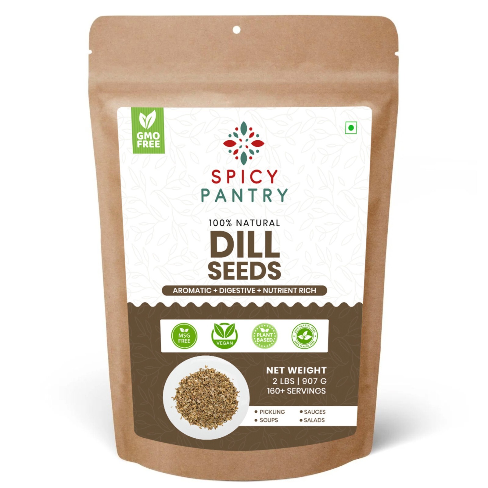 Dill Seeds - Whole Aromatic Spice for Pickling & Cooking - Premium Quality-2lbs Dill Seeds - Whole Aromatic Spice for Pickling & Cooking - Premium Quality-2lbs