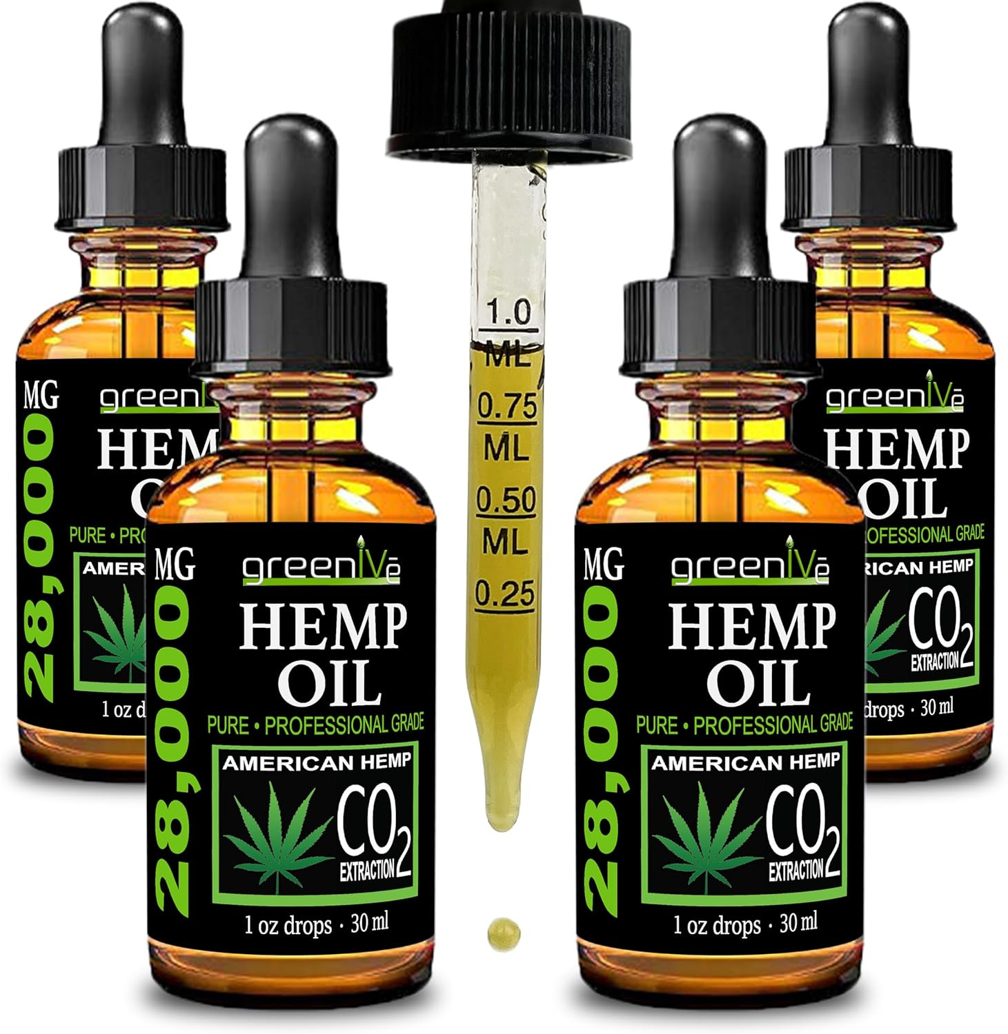 GreenIVe Hemp Oil Drops 28,000mg Per Bottle – Naturally Grown, Vegan, Rich in Om GreenIVe Hemp Oil Drops 28,000mg Per Bottle – Naturally Grown, Vegan, Rich in Om