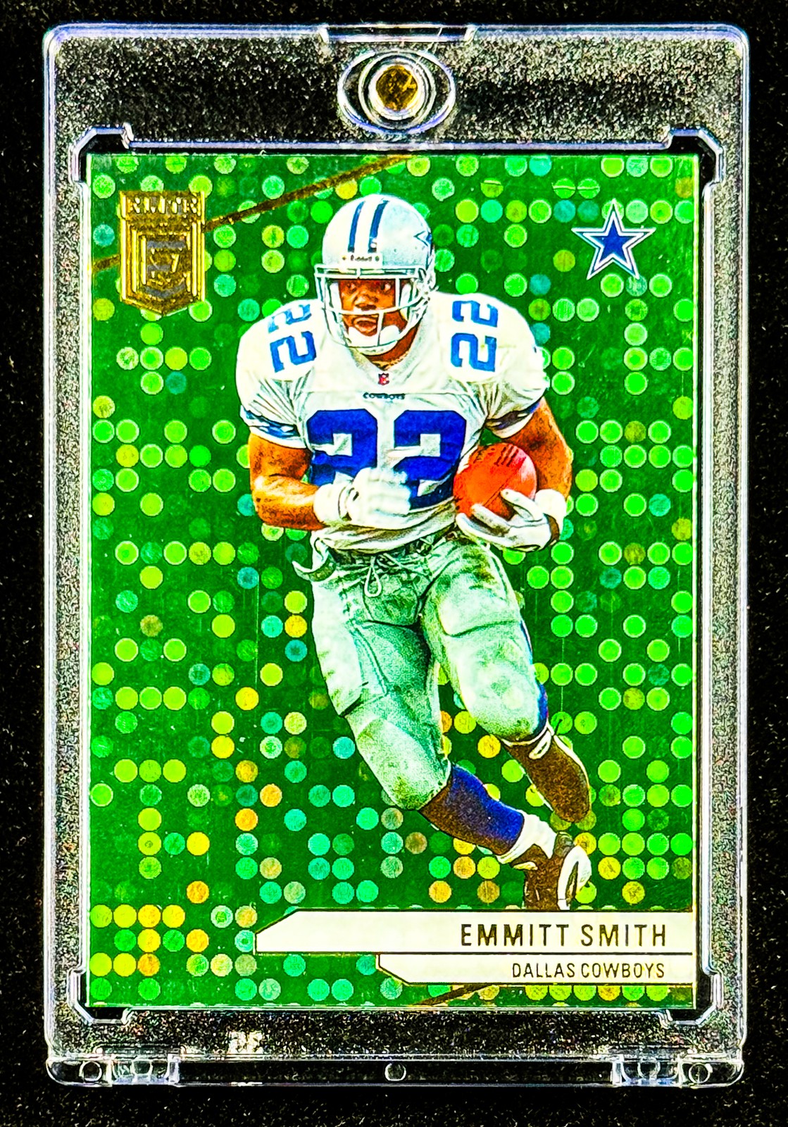 Emmitt Smith RARE GREEN DOTS FOIL CARD Dallas Cowboys HALL OF FAME HOF