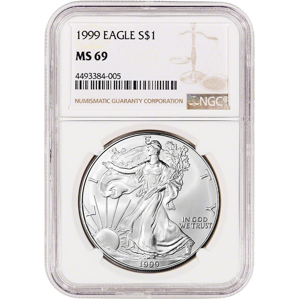 1999 American Silver Eagle Coin - NGC MS69 1999 American Silver Eagle Coin - NGC MS69