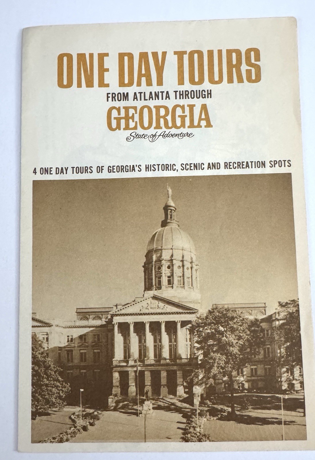 Vtg 1961 Travel Brochure One Day Tours From Atlanta Through Georgia 
