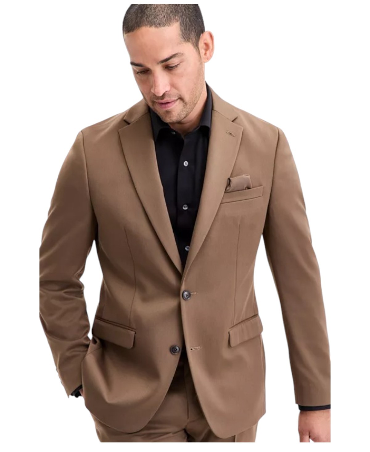 Bar Iii Mens Slim fit Sport Coat Blazer 40 R Brown Solid