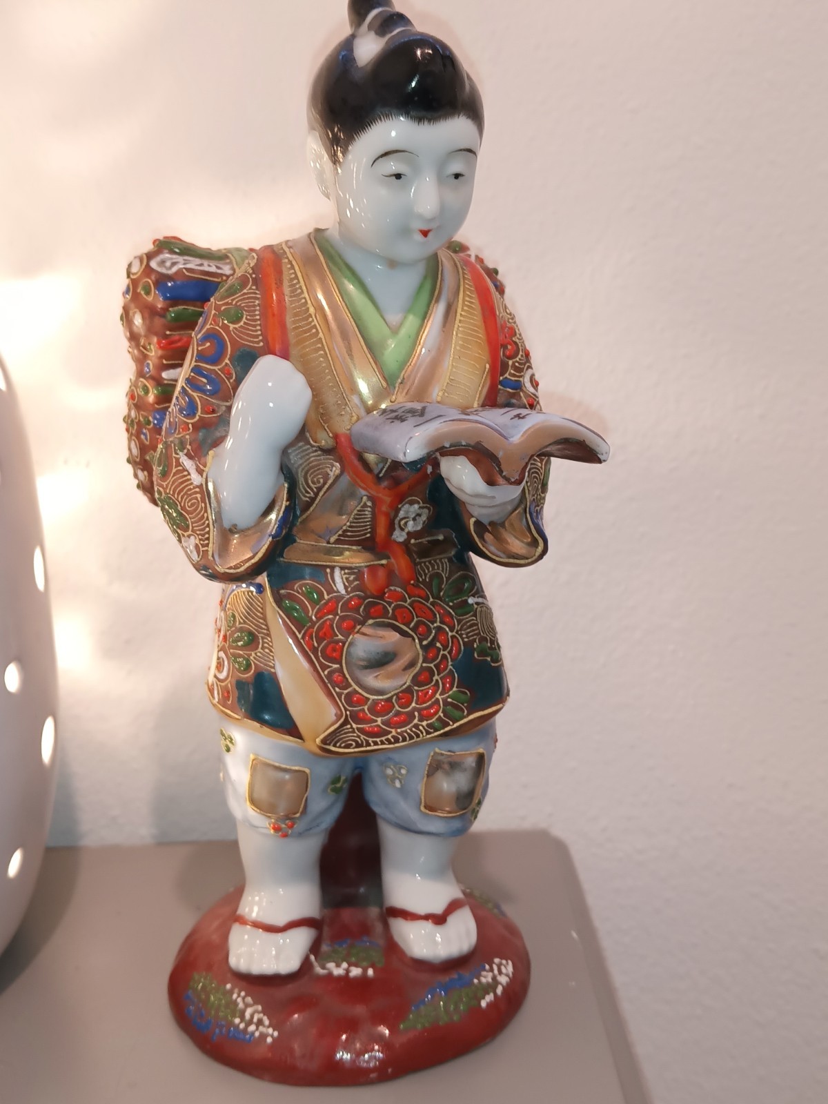 Vintage Japanese Male Doll Pottery Kutani Ceramic Figurine Japan Vintage Japanese Male Doll Pottery Kutani Ceramic Figurine Japan