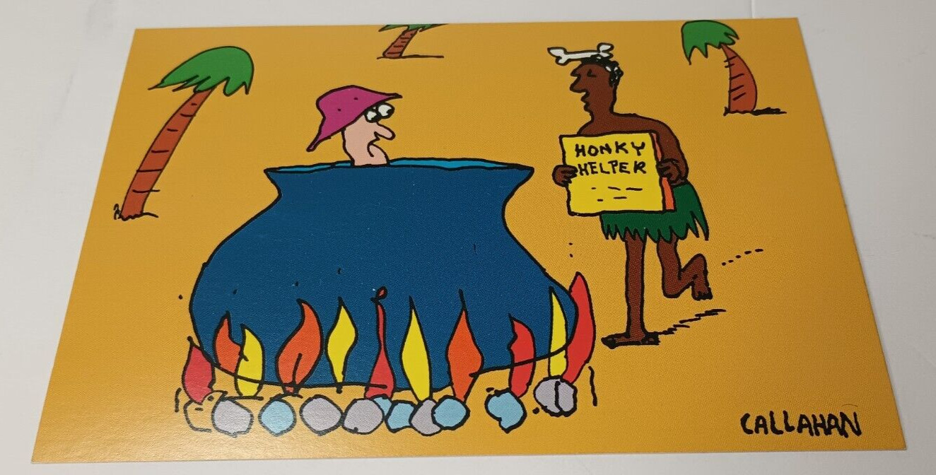 Honky Helper Vintage 1980s John Callahan Dark Humor Postcard Blank Honky Helper Vintage 1980s John Callahan Dark Humor Postcard Blank
