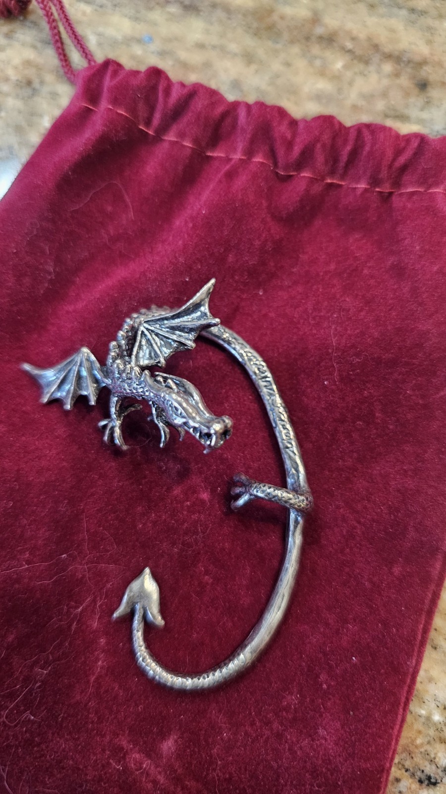 vintage Scott Macklin dragon ear cuff fits any ear, never worn