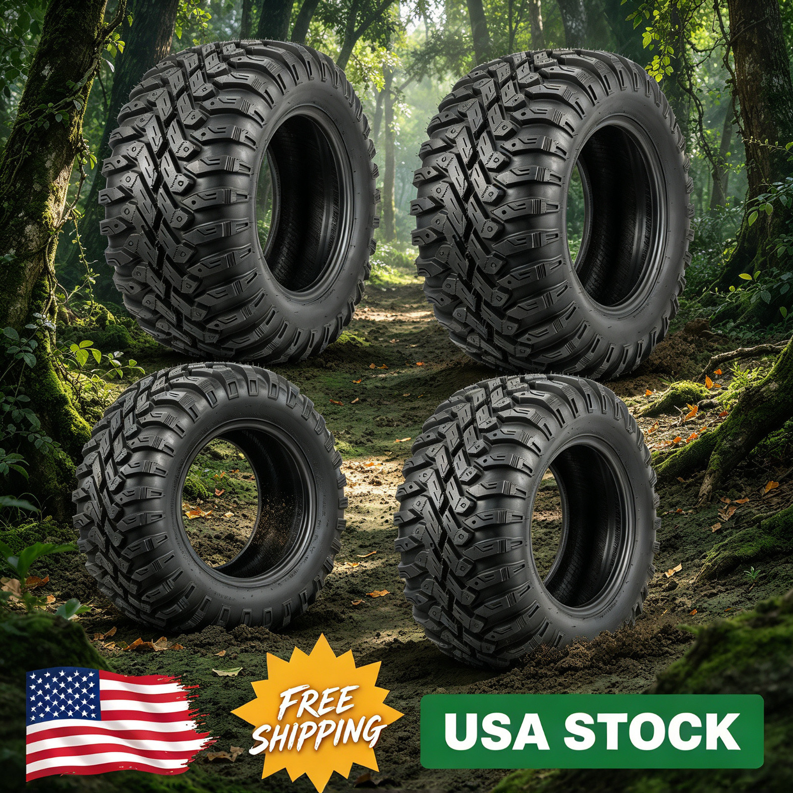 Garvee Set of ATV/UTV Tires 30x10R14 8PR ATV Tire for Trail 4 All-Terrain
