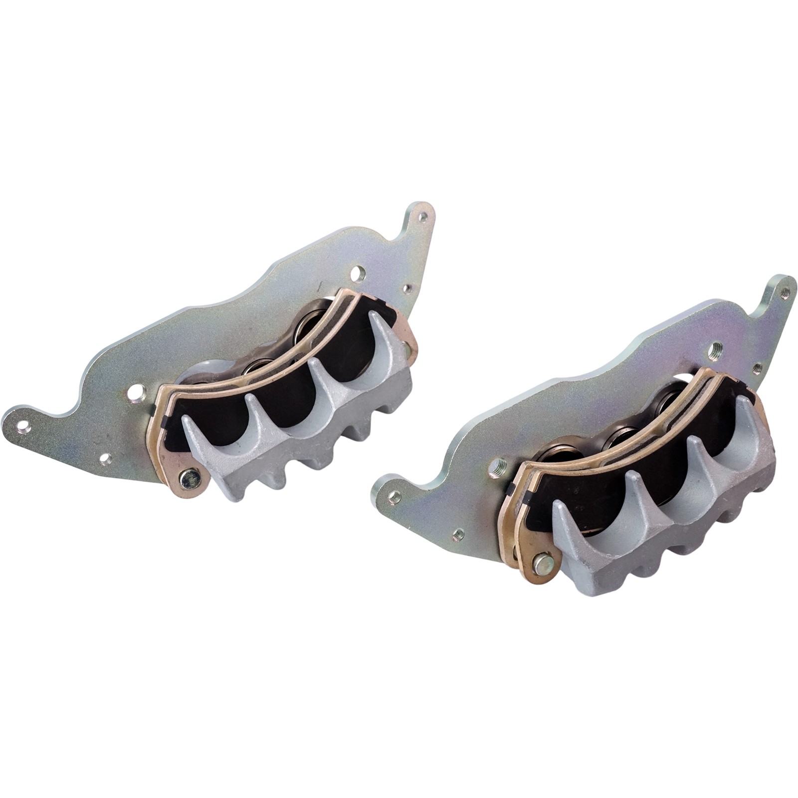 2-PACK Front Brake Calipers & Sintered Pads For Polaris 1912473 1912474 1913239