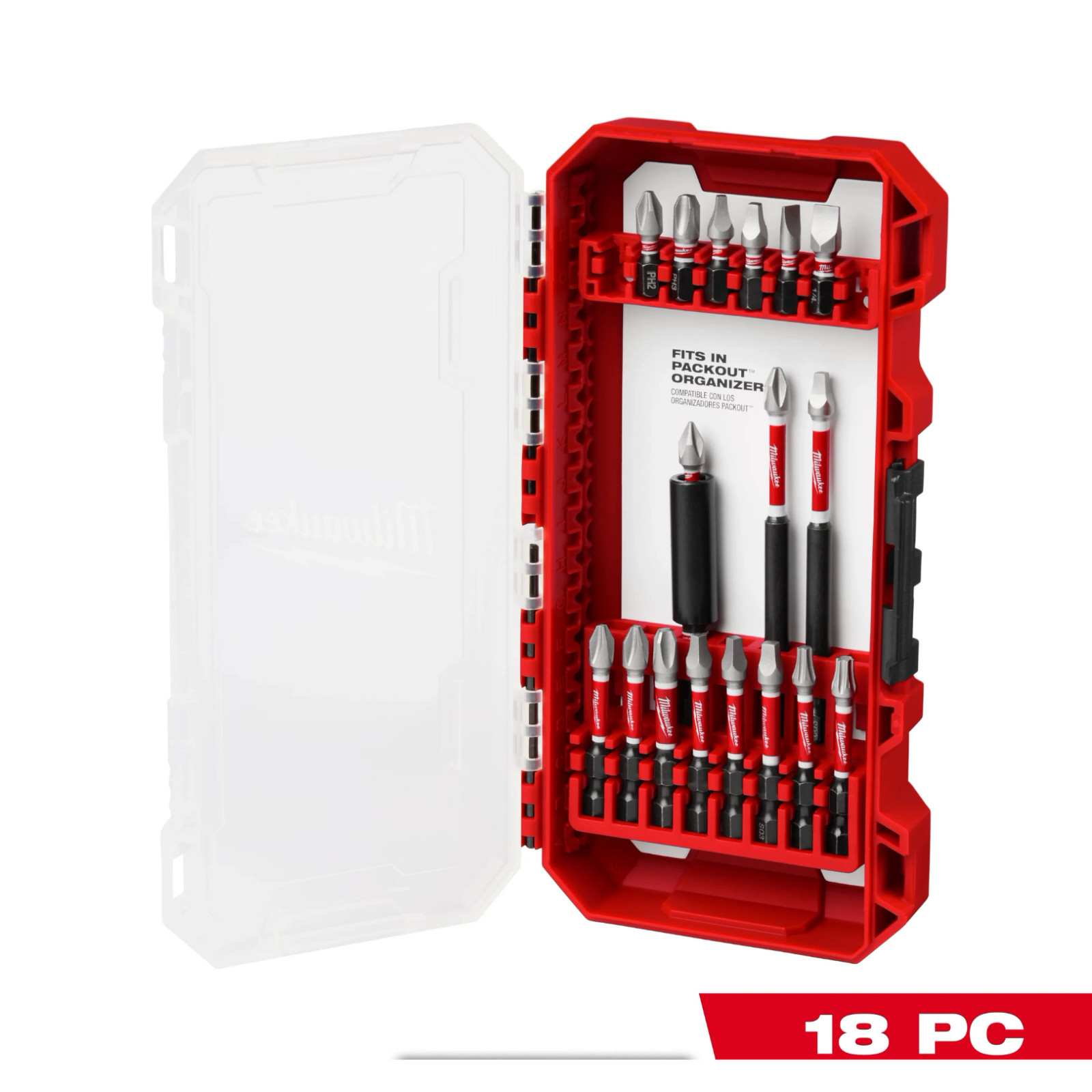 Milwaukee 48-32-4403 Optimized Shockzone Steel Impact Driver Bit Set - 18pc Milwaukee 48-32-4403 Optimized Shockzone Steel Impact Driver Bit Set - 18pc